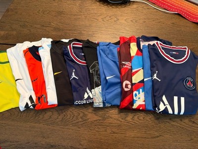 Lot 13 Youth Soccer Jerseys Messi PSG Brazil Argentina Barcelona Athletico Fans