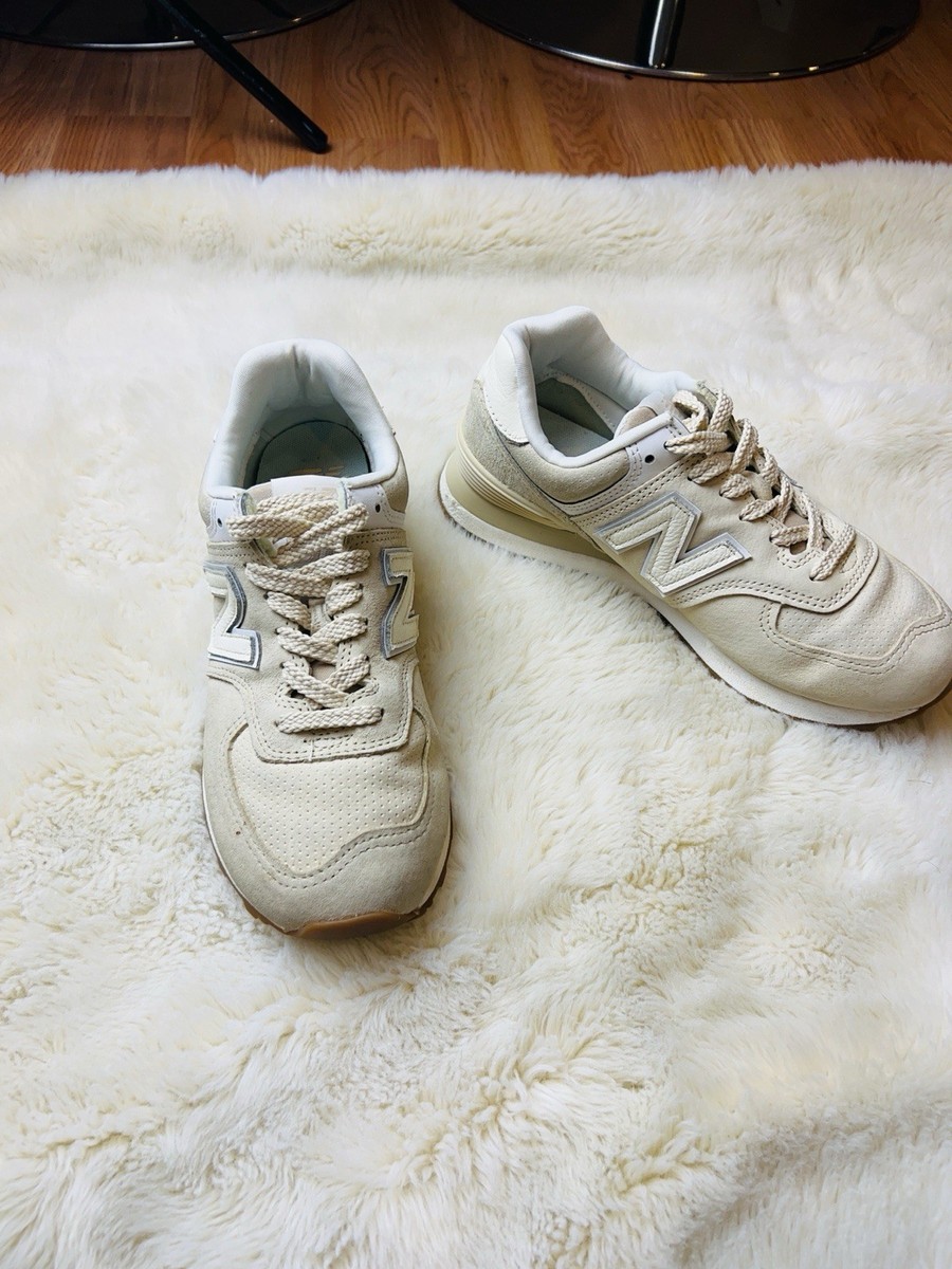 New Balance 574 WL574NC Women's Low Top Suede Lace-Up Sneakers