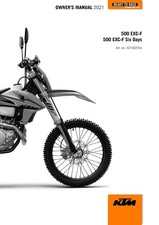 KTM Owners Manual Book Guide 2021 500 EXC‑F US model & 500 EXC‑F Six Days US