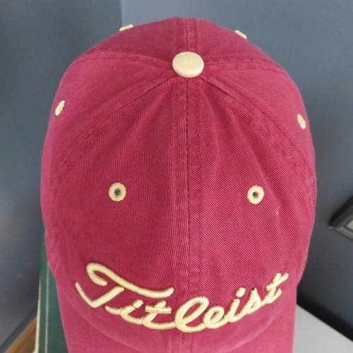 Titleist Twin Enterprise Ltd. Adjustable Cap Baseball Golf Burgundy Red - Picture 5 of 8