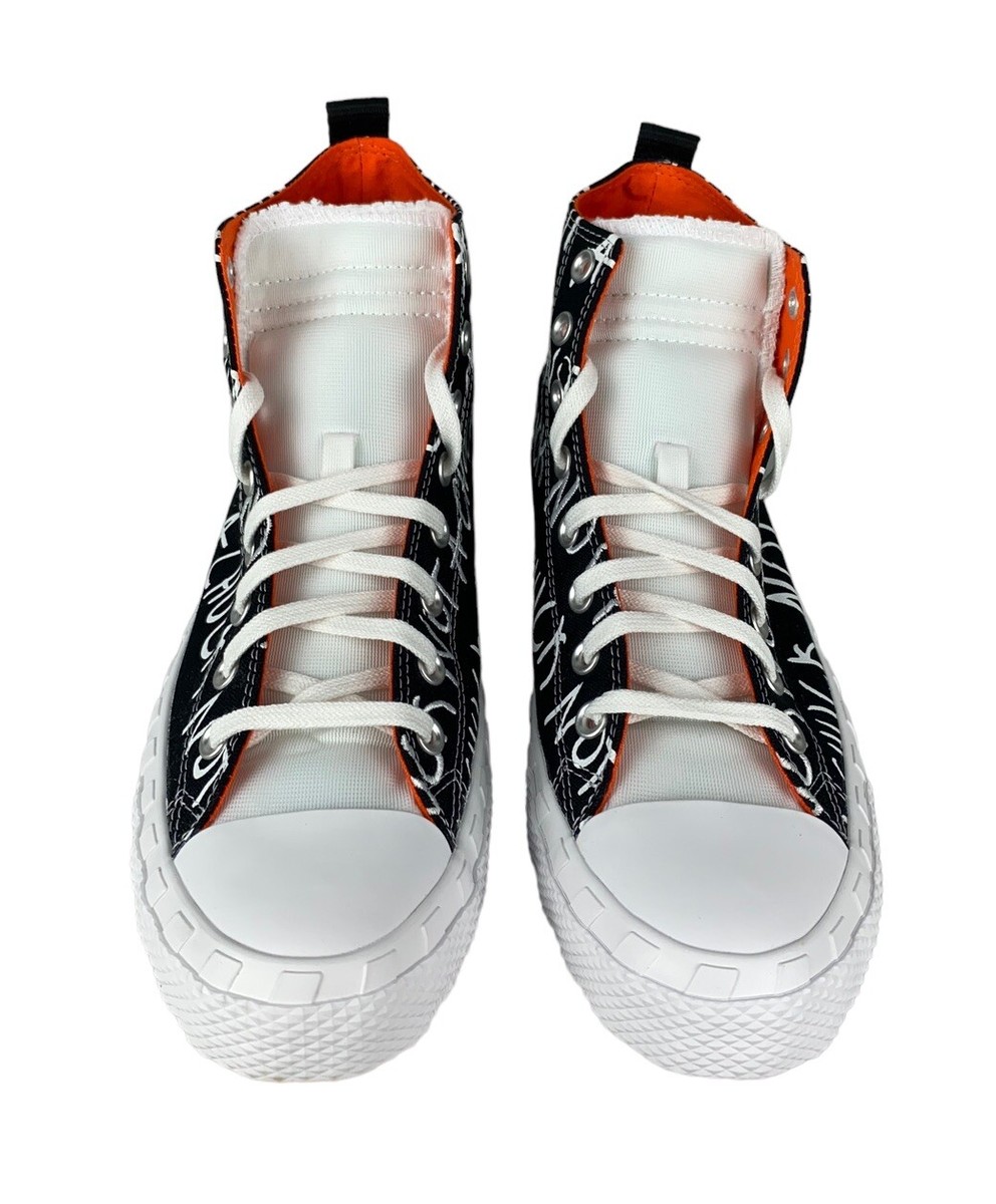 NEW Converse Untitled Hi 'Not A Chuck' Black/Mandarin Orange