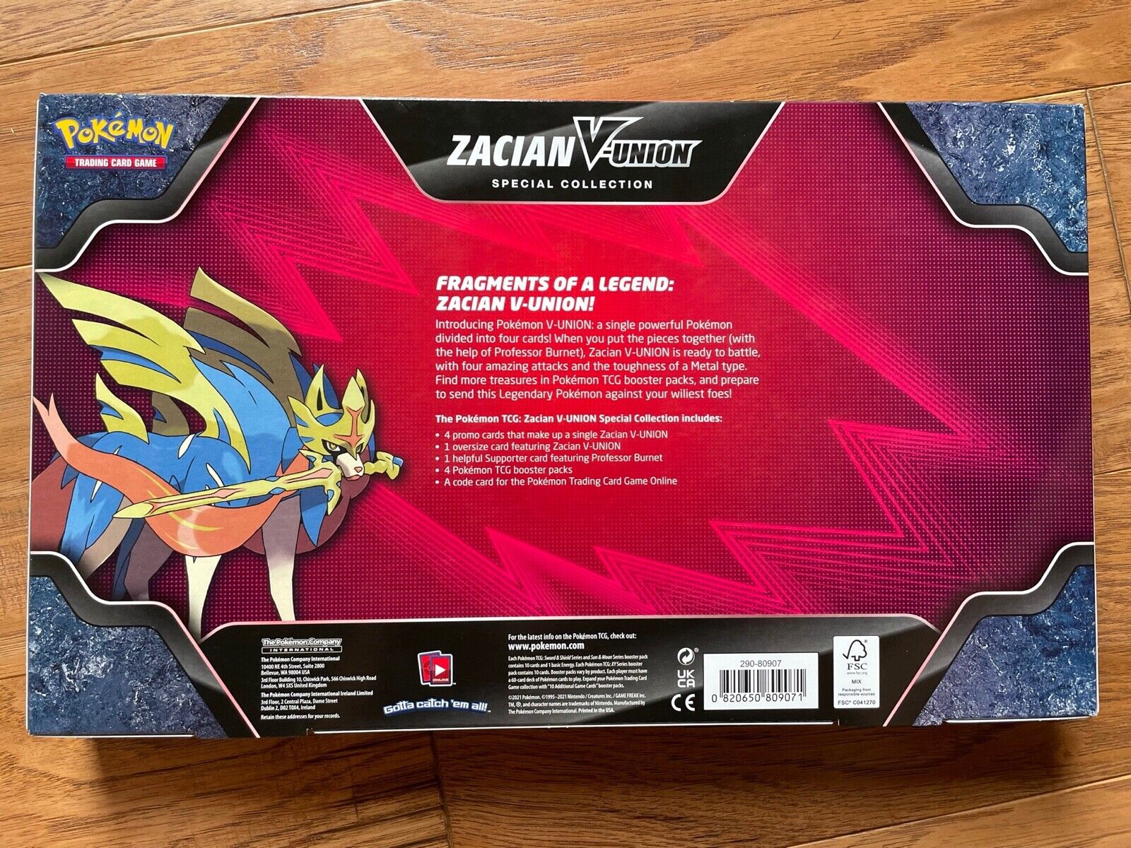 Pokémon TCG Sword & Shield Zacian V-UNION Special Collection Box - US