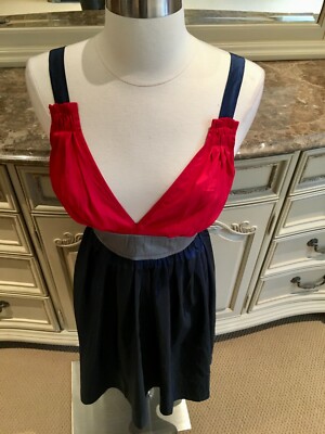 Women Color Block Empire Waist Dress | eBay