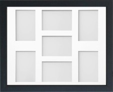 Multiple Photo Picture Frame Jellybean Black Wooden Multi Aperture Collage Mount