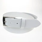 35mm Mens Genuine Leather Golf Trouser Belt Handmade In England Silver Buckle