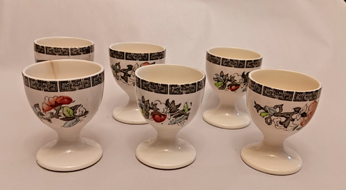 6er Set Johnson Bros. Einzelne Eierbecher Indianer Baum Muster - Bild 2 von 10