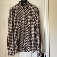 Herren Dolce & Gabbana Sicilia rot/weiß kariertes Langarm Hemd Größe 16 / 41