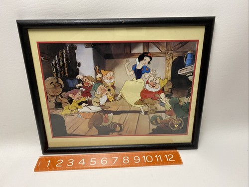 Disney Store Snow White 7 Dwarfs Exclusive Commemorative Lithograph 12x15” Frame - Picture 8 of 11