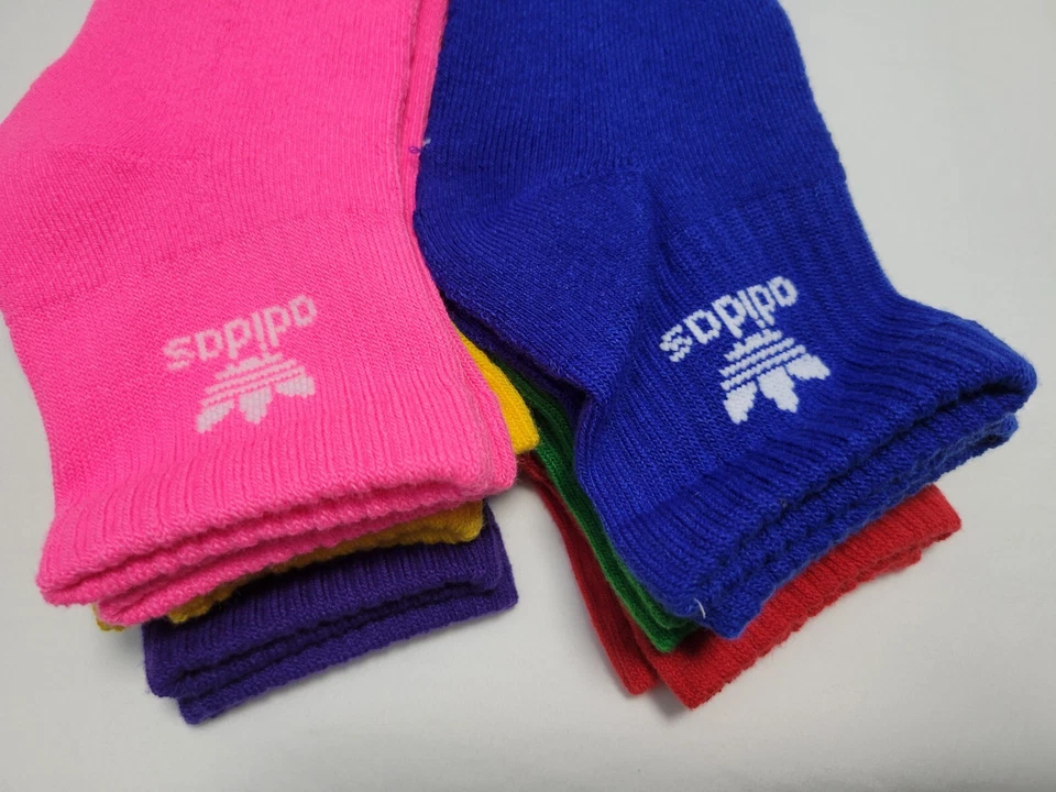 Adidas Jóvenes Niños Tobillo Multideportivo -Multicolor - Calcetines Completos 6 Pares Talla 5Y-7Y Foto 2 de 4