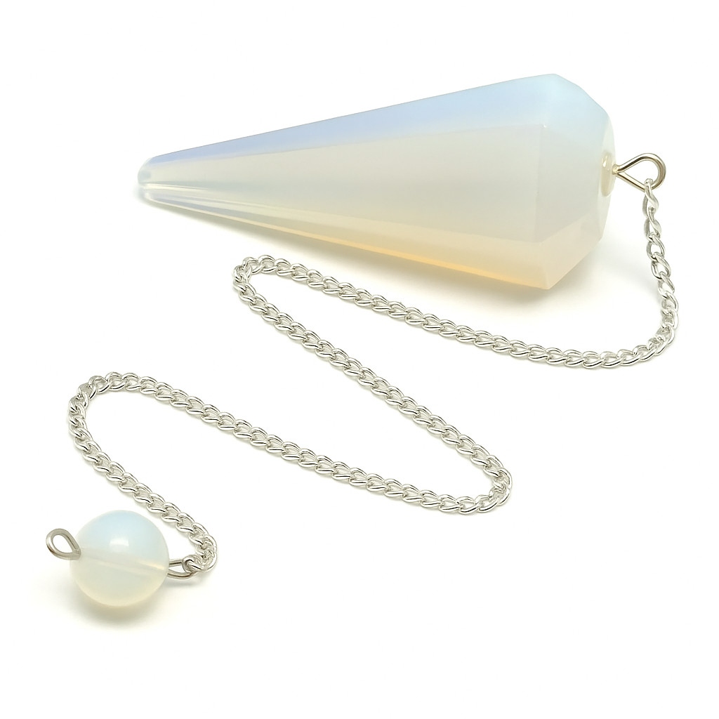 Opalite Pendulum Dowser Sea Opal Dowsing Divination Gemstone Crystal Argenon