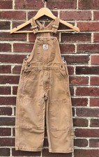 Carhartt Toddler Canvas Bib Overalls Brown Toddler Size 4T
