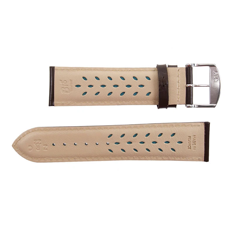 Correa de reloj Zuccolo Rochet francesa de cuero liso (acolchado medio) Foto 4 de 4