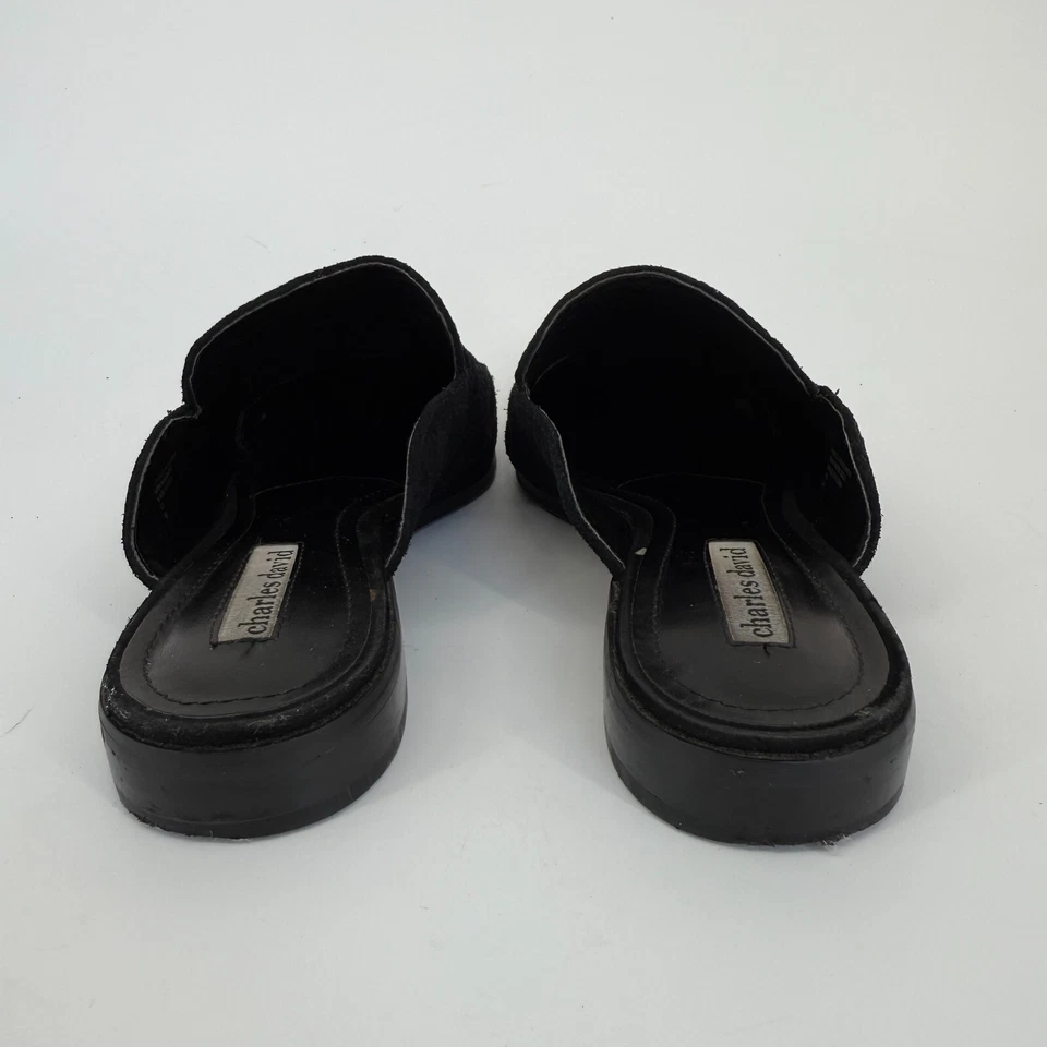Vtg Charles David Mule Slides Size 8.5 Retro Suede Paisley 90s Regency Victorian - Image 4 of 4