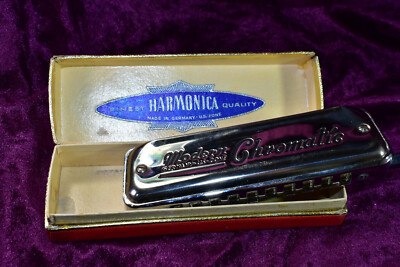 MODERN CHROMATIC GERMANY-US-ZONE 10 FINEST HARMONICA VINTAGE MUNDHARMONICA