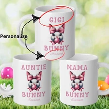Personalized Mama Bunny Jumbo Mug Custom Easter Mama Bunny 20oz Gift For Her
