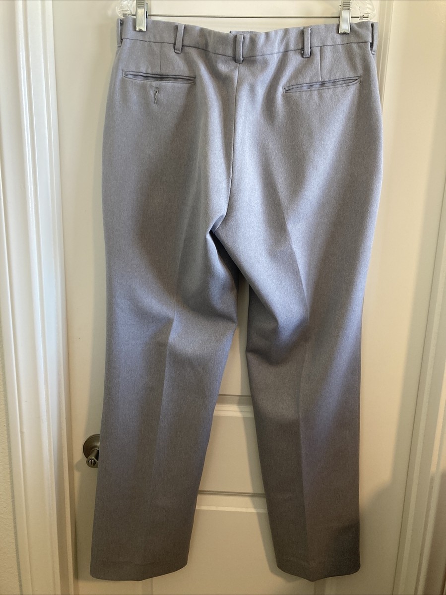 VTG Sears Flexslax Sportswear Perma-Prest Gray Flat Front Pants 36