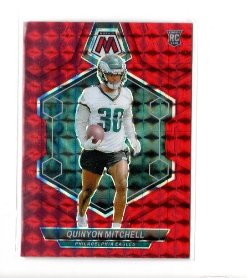 2024 Panini Mosaic Red Mosaic Prizm Quinyon Mitchell Parallel RC #322 Eagles RC