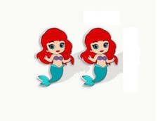 Ariel Disney Princess-Inspired Earrings Set, 1 Pair of Tiny Earings