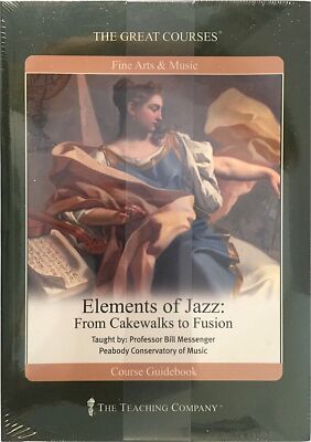 ELEMENTS OF JAZZ: CAKEWALKS to FUSION 8-Disc Audio CD Set w/ Course Guidebook