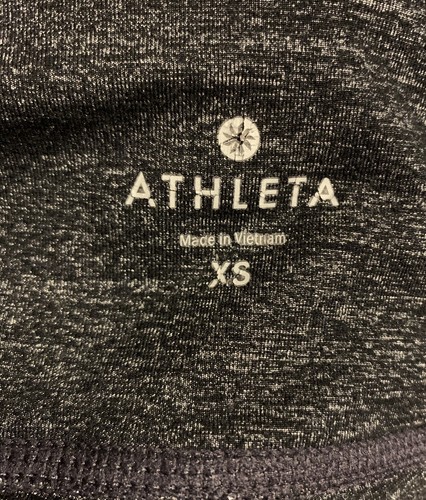 Athleta Damen XS Running Sport Capri Hose Schwarz Dunkelgrau Cropped Pocket - Bild 4 von 5
