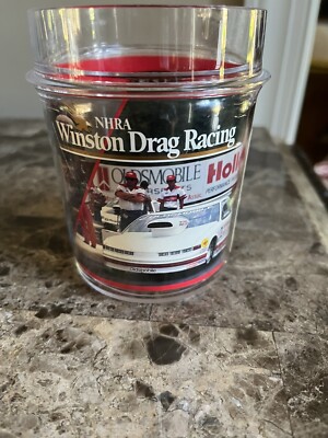 Vintage NHRA Winston Drag Racing Plastic Cup Tumbler Thermo Serve