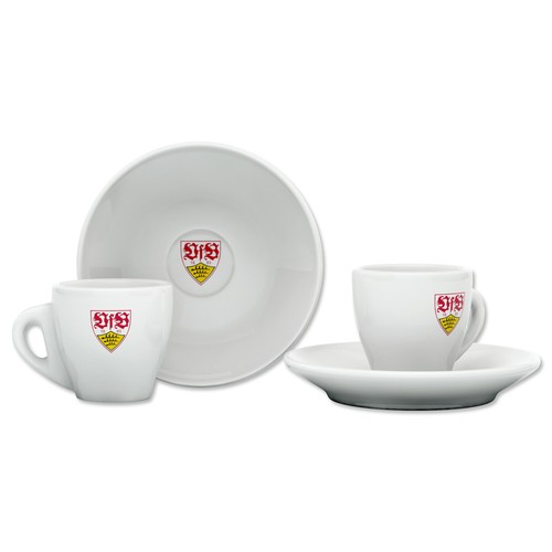 VfB Stuttgart Espresso-Tassen 2er Set offizieller Fan Artikel - Bild 2 von 2
