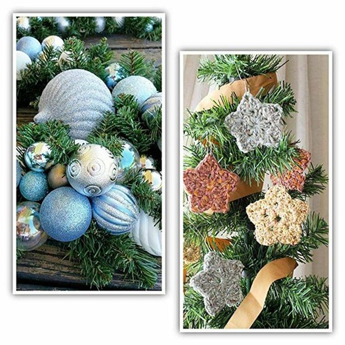 Kiefer Rattan Weihnachtsdeko Anhänger Ornamente Xmas Party hängend 5,5m - Bild 2 von 16