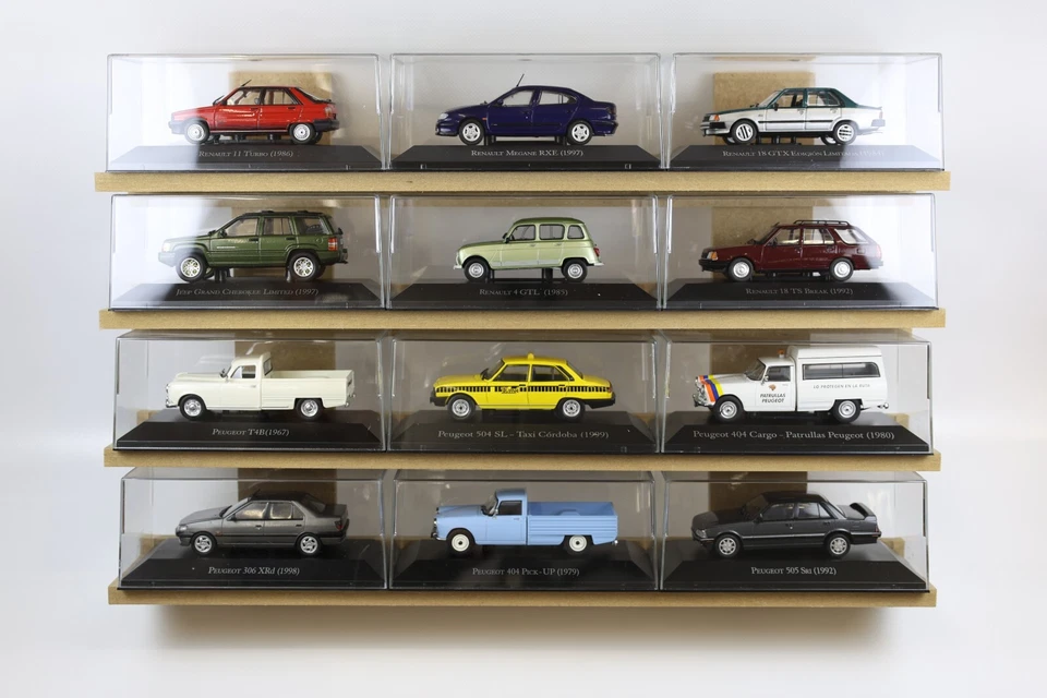 ETA1 Etagère en bois (MDF) à monter pour 12 voitures 1/43 (SANS VOITURES) - Photo 2/4