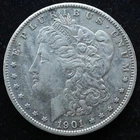 KAPPYSCOINS GF461  1901S AU DETAILS   MORGAN SILVER  DOLLAR OLD CLEANING