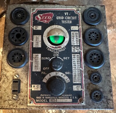 Vintage SECO TV Grid Circuit Vacuum Tube Tester Model GCT-5 Vintage SECO TV Grid Circuit Vacuum Tube Tester Model GCT-5