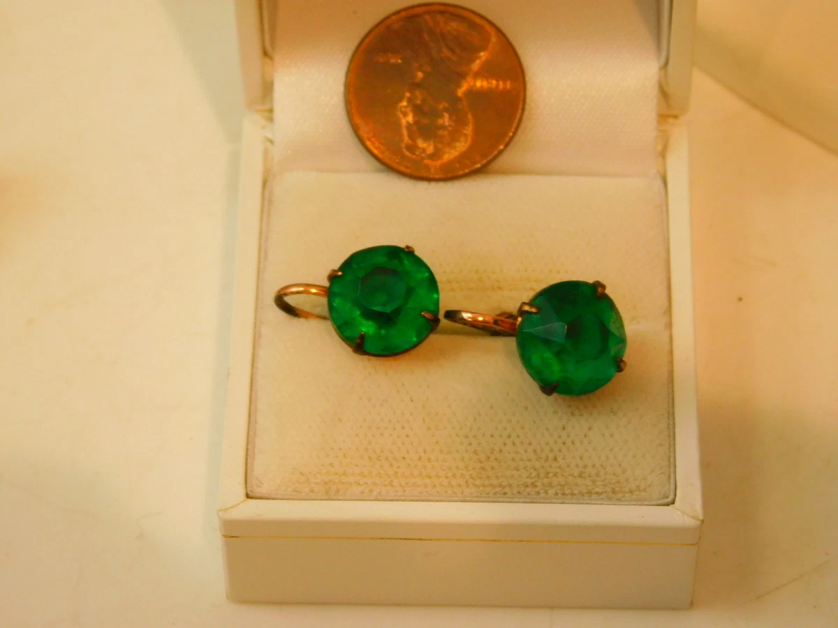 Emerald screw back earrings shop