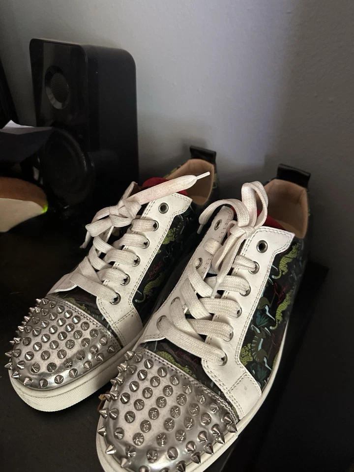 Zapatilla deportiva Christian Louboutin VIEIRA Spike tachonada Jaguar parte inferior talla 41 Foto 2 de 4