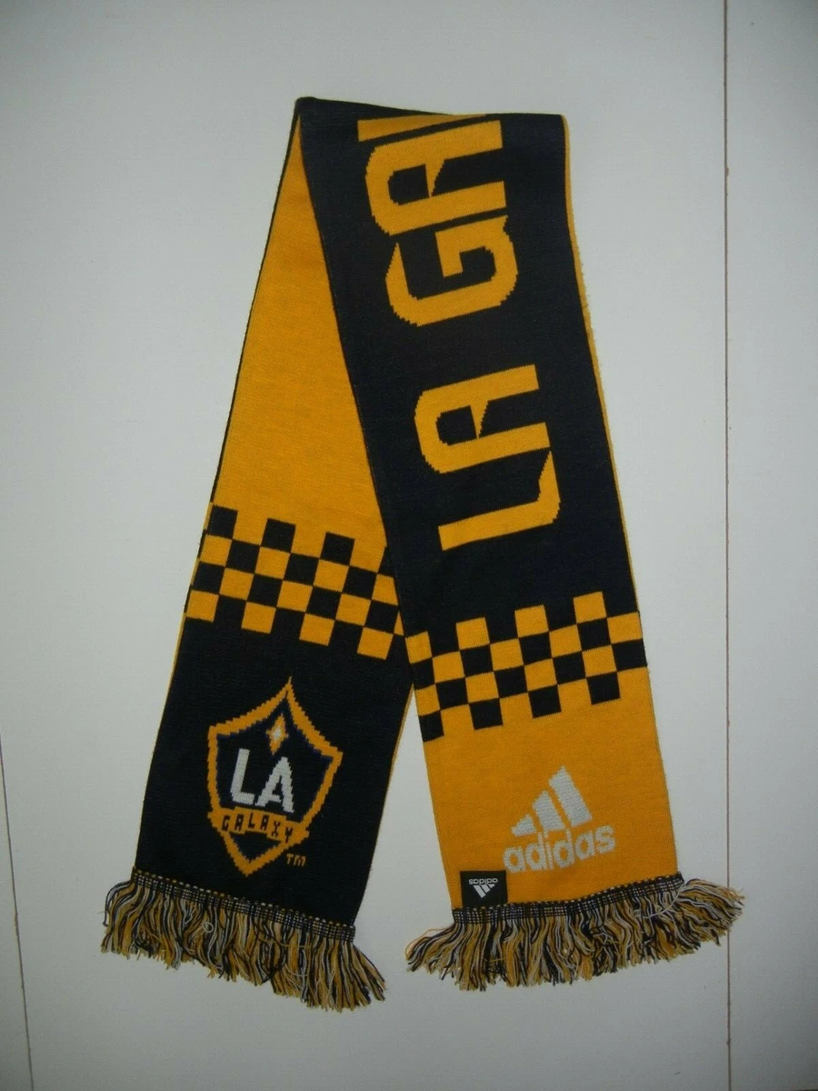 Adidas LOS ANGELES LA GALAXY Blue Yellow MLS SOCCER SCARF Club Match Fan Gear