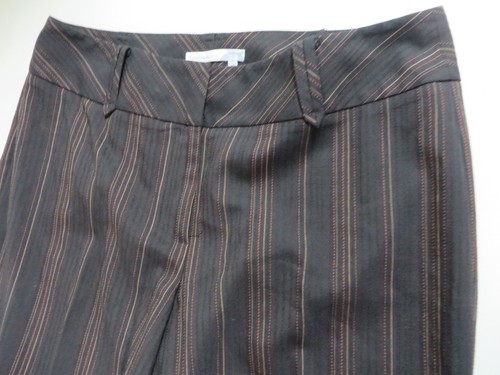Classiques entier Polyester blend Flat Pockets Wide leg Dark brown stripe 12 - Picture 2 of 9