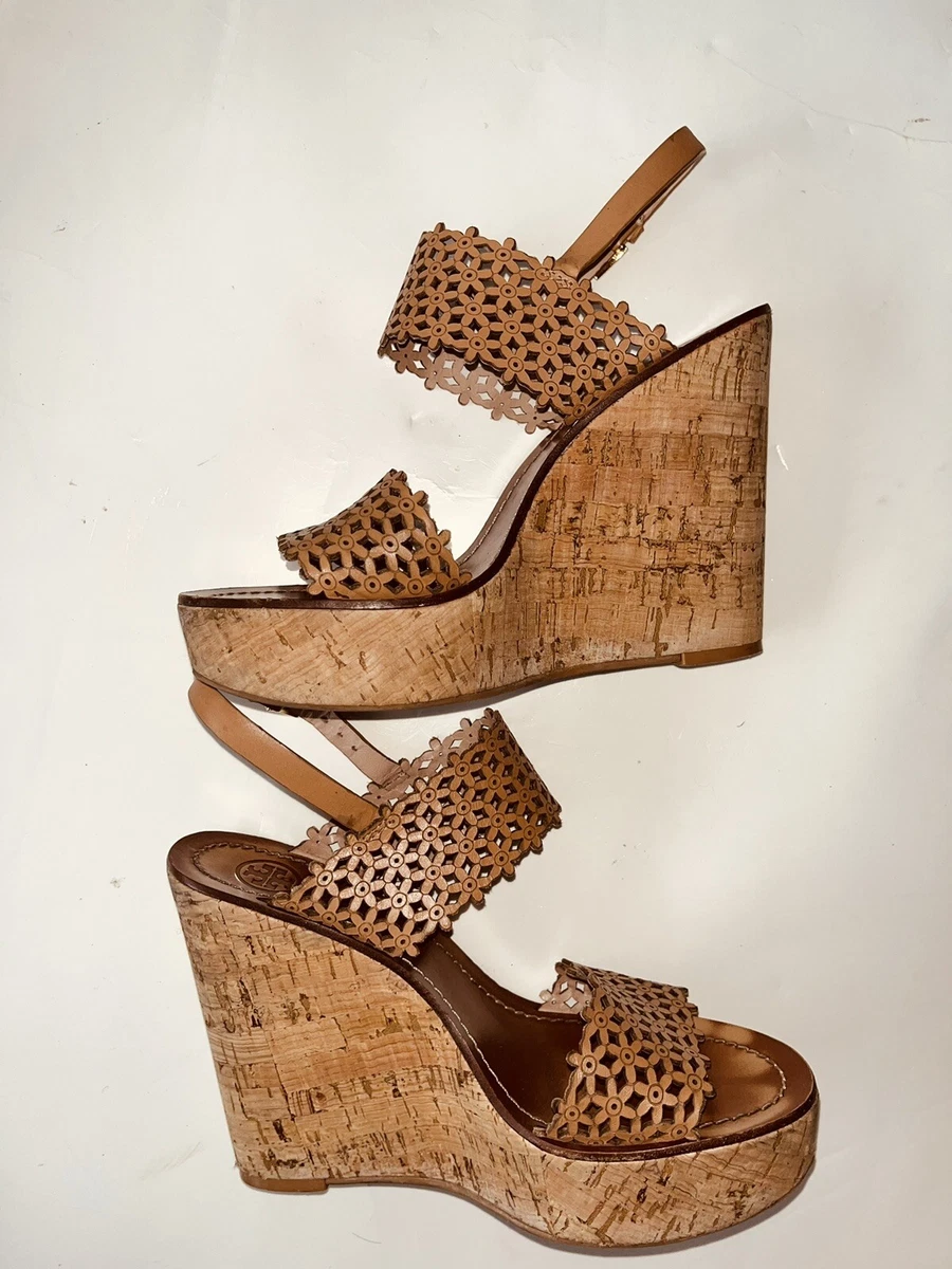 Perforated wedge best sale sandal
