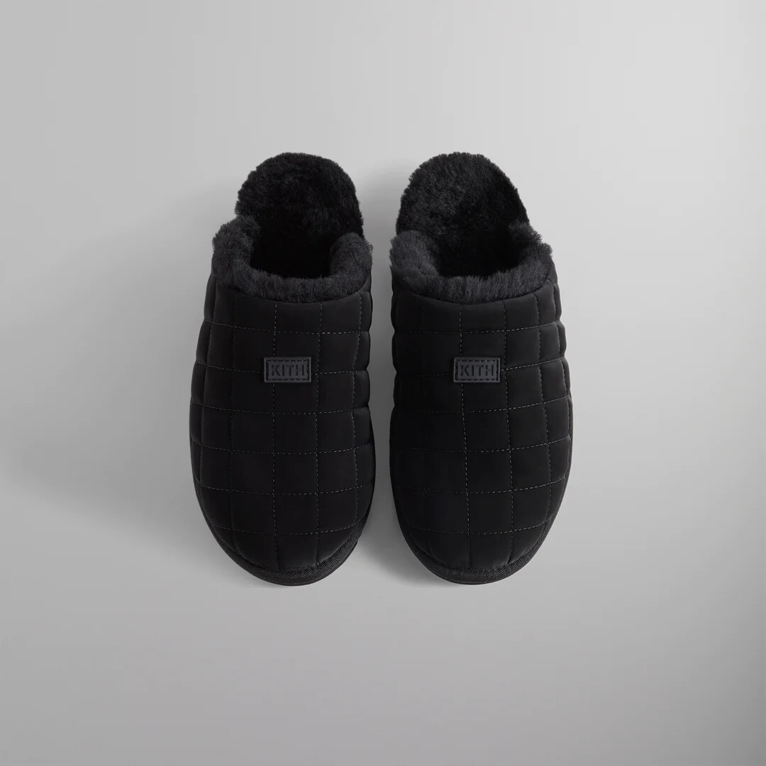 Kith Kithmas Puffed Classic Logo Slippers Black EU Men's Kith Kithmas Puffed Classic Logo Slippers Black EU Men's