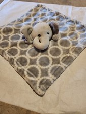 Hudson Baby HB Elephant Lovey Gray White Unisex Security Blanket