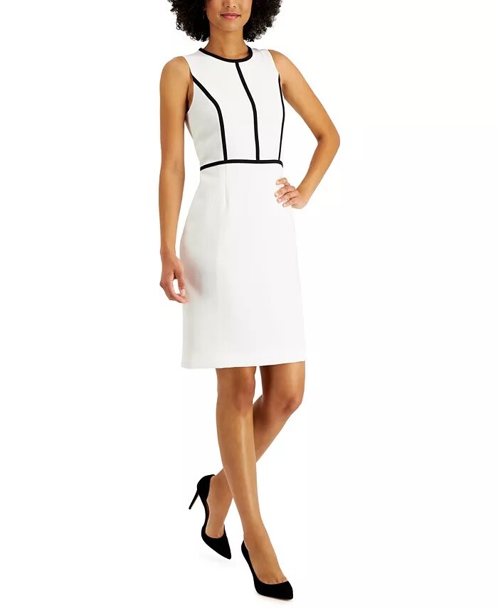 NEW KASPER WHITE BLACK CAREER SHEATH DRESS SIZE 18 $89 NEW KASPER WHITE BLACK CAREER SHEATH DRESS SIZE 18 $89