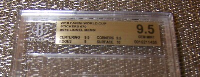 2018 PANINI WORLD CUP #276 LIONEL MESSI PINK BACK, BGS 9.5, Gem