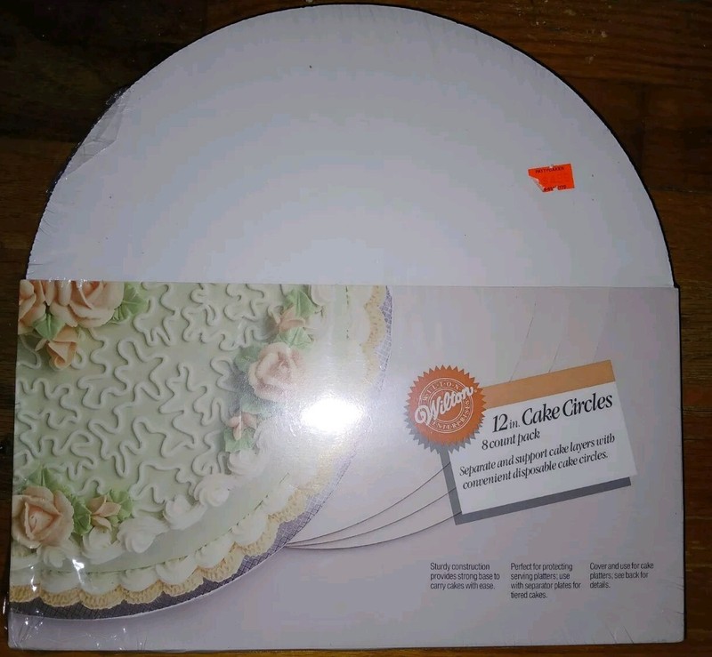 NEW Wilton 12 Inch Cardboard Cake Circles Round 8 Count 1998 Wedding Birthday