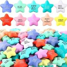 100 Pack Star Stress Ball Stress Relief Balls with Motivational Quotes Mini M...