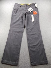 Dockers Women's Pants Gray Sz 10M The Soft Khaki Straight Truly Slimming Stretch