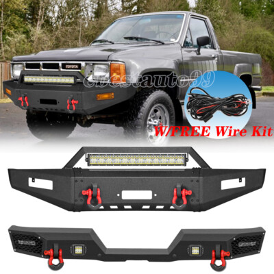 Front Rear Bumper Guard For 1989-1995 Toyota Pickup W/Winch Plate