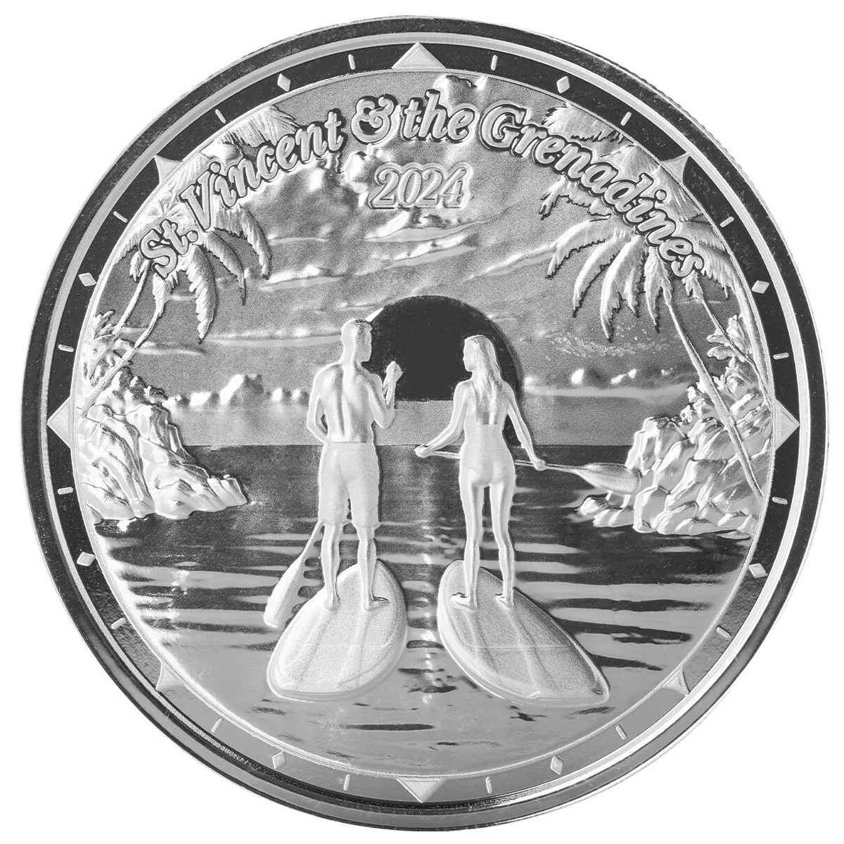 EC8 St. Vincent & the Grenadines | Paddleboard Couple 1 oz .999