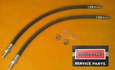 JAGUAR / DAILMER XJ40 3.6(1986-89)FRONT BRAKE HOSES PAIR 420mm length(ARMOURED)