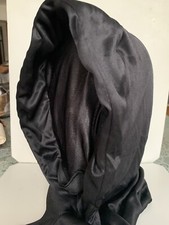 Adult Black Hidden Face Mask Hood  HALLOWEEN SCARY COSTUME INVISIBLE MESH MASK