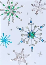 Papyrus Glitter Snowflakes Christmas Holiday Greeting Card ~ Warmest Wishes
