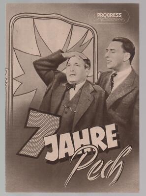 1956 DDR Progress Film Vertrieb Programm 66/56 7 Jahre Pech *FP186