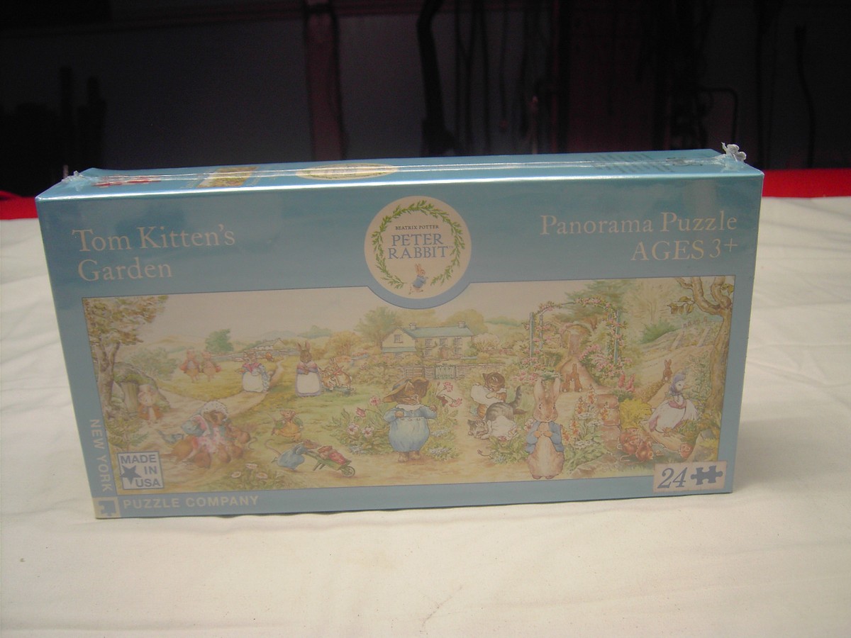 RARE Tom Kitten's Garden 24 Piece Panoramic Floor Puzzle