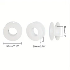 10X White Plastic Empty Spool for Wire Thread Bobbins Stringing Material Jewelry